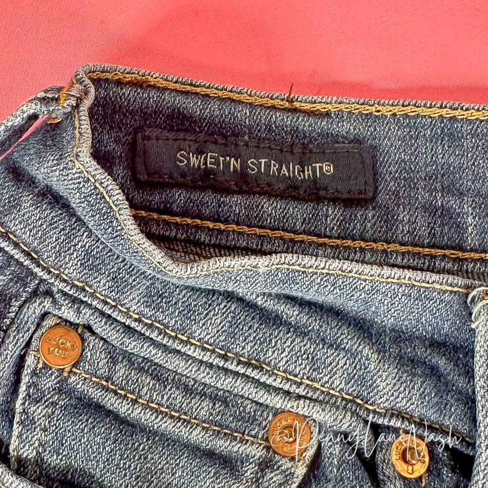 Lucky Brand Mid Rise Sweet n' Straight Jeans Tanzanite Blue - Picture 8 of 14